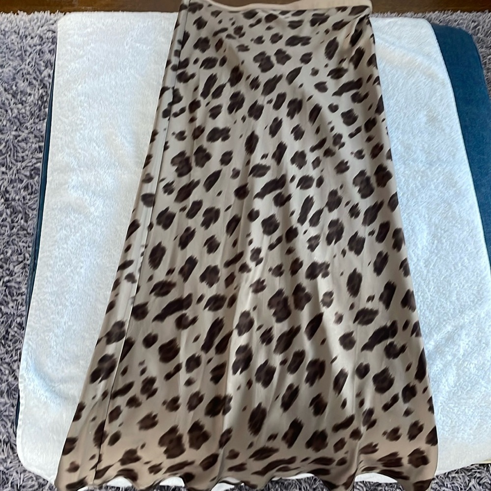 Anine Bing leopard slip skirt